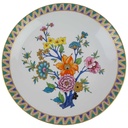 Servierteller 30,5 cm Blumen Schirnding Bavaria Bunte Golddekor