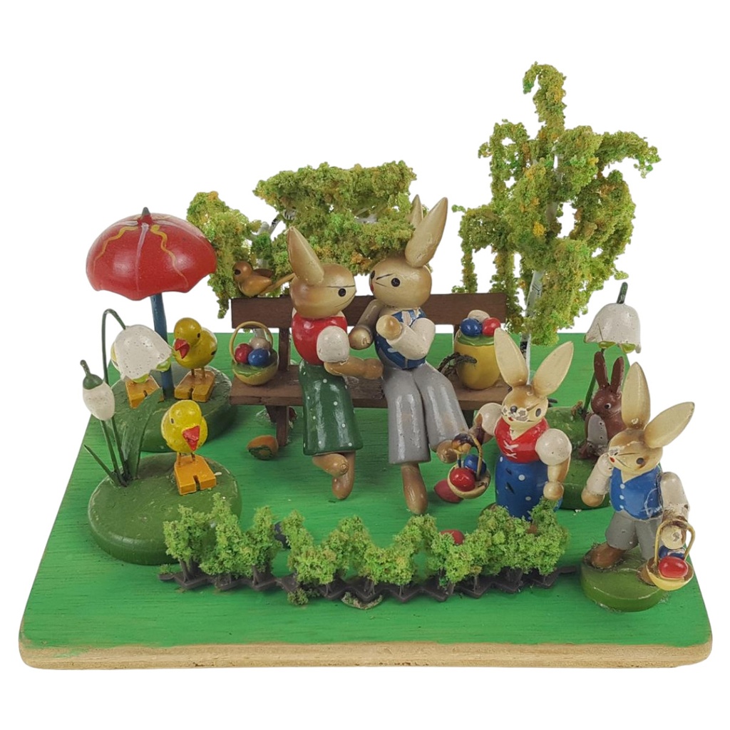 [458168764] Osterdeko Holz Hasen lose Eier