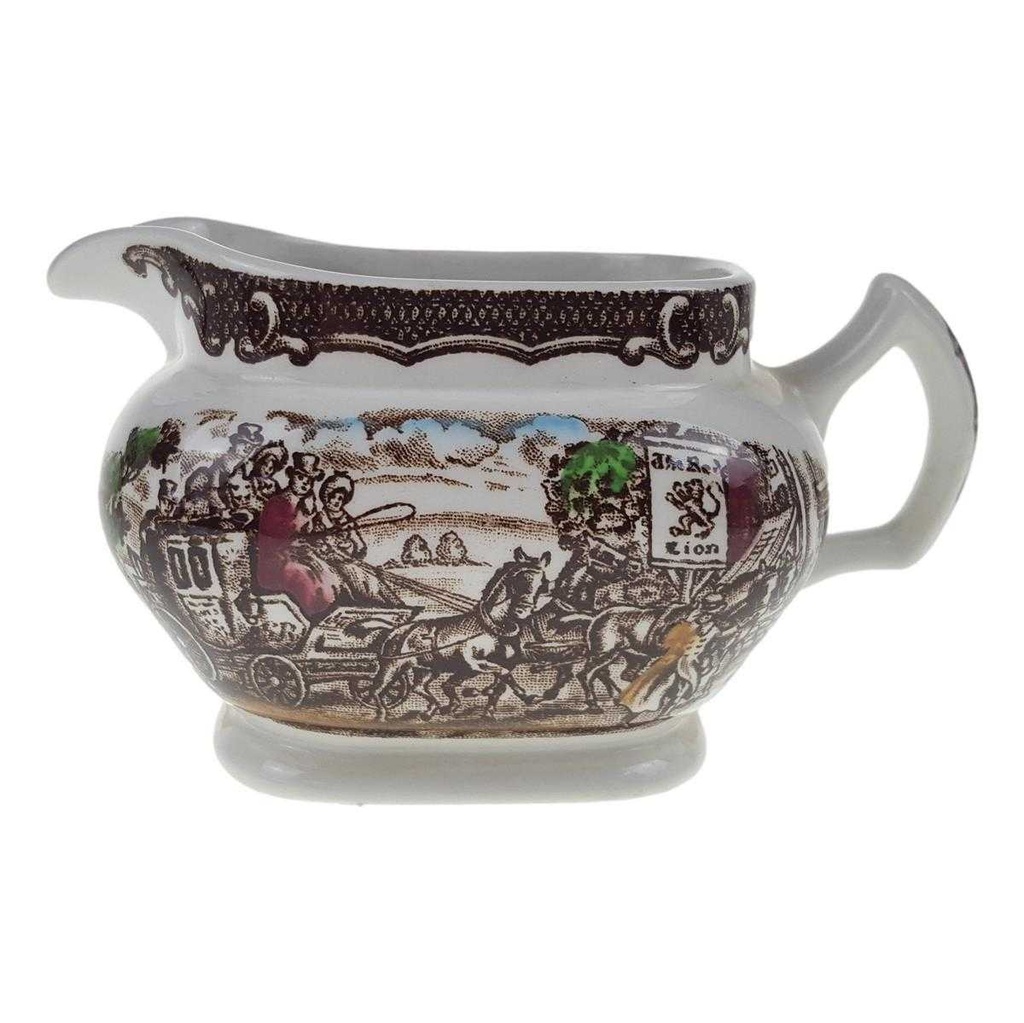 [458169000] Milchkännchen 0,2 L Wood & Sons England The Post House Bunt Historismus gebraucht - gut