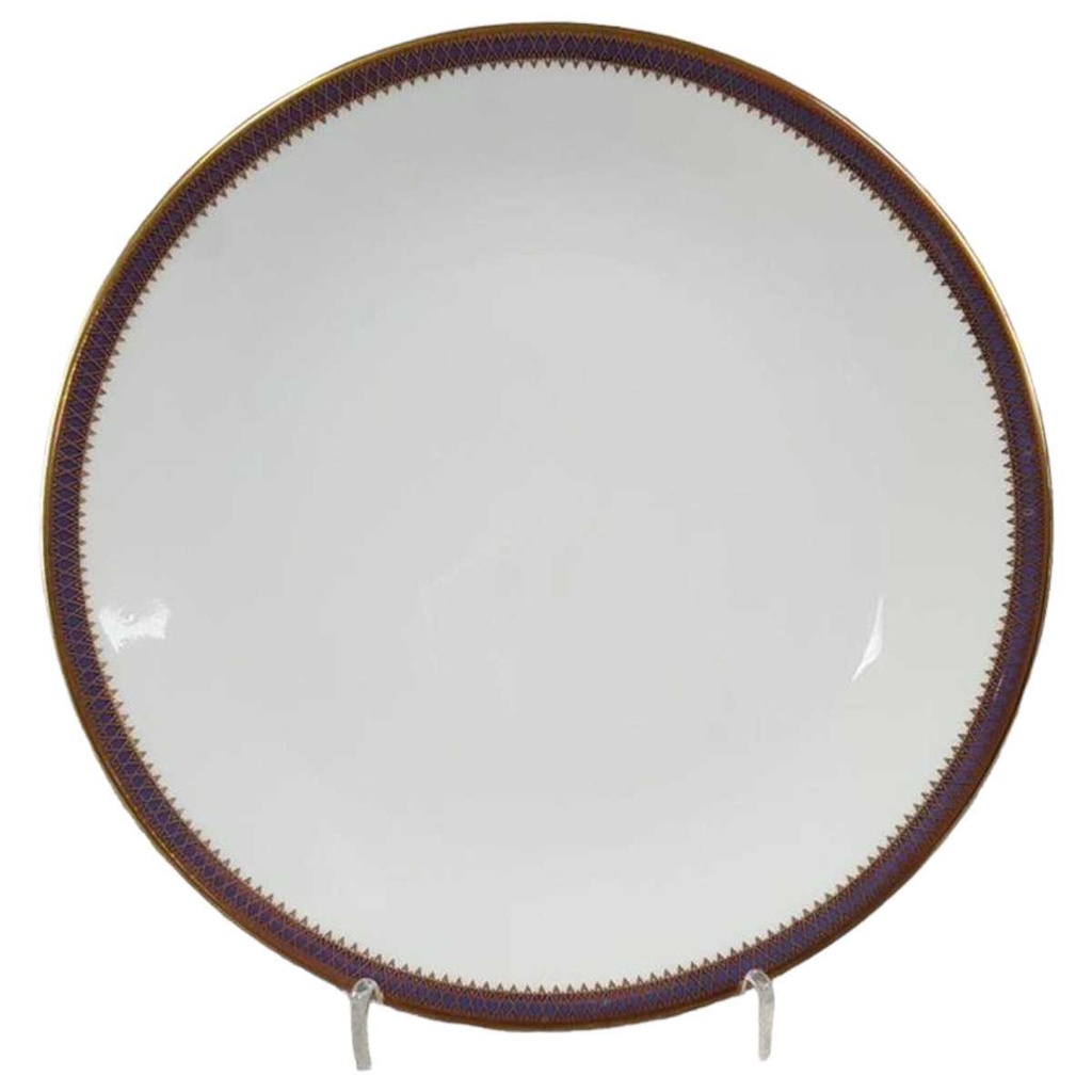 Kuchenteller Dessertteller 20 cm Jaeger & Co Magenta Gold Rand gebraucht - gut