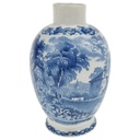 Vase ohne Deckel Silicon China 13,5 cm Booths British Scenery Blau England gebraucht - gut