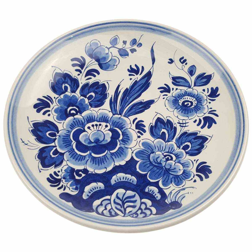 Wandteller klein Delfts Blaue Blumen gebraucht - gut