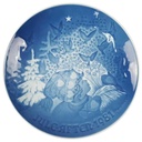Wandteller Sammelteller Bing & Grondahl Weihnachten Blau gebraucht - sehr gut
