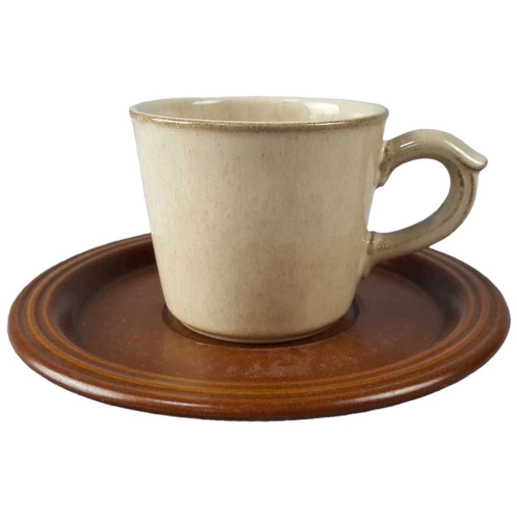 Kaffeetasse mit Untertasse Tasse & Gerz Dekor graubraun Braun gebraucht - akzeptabel