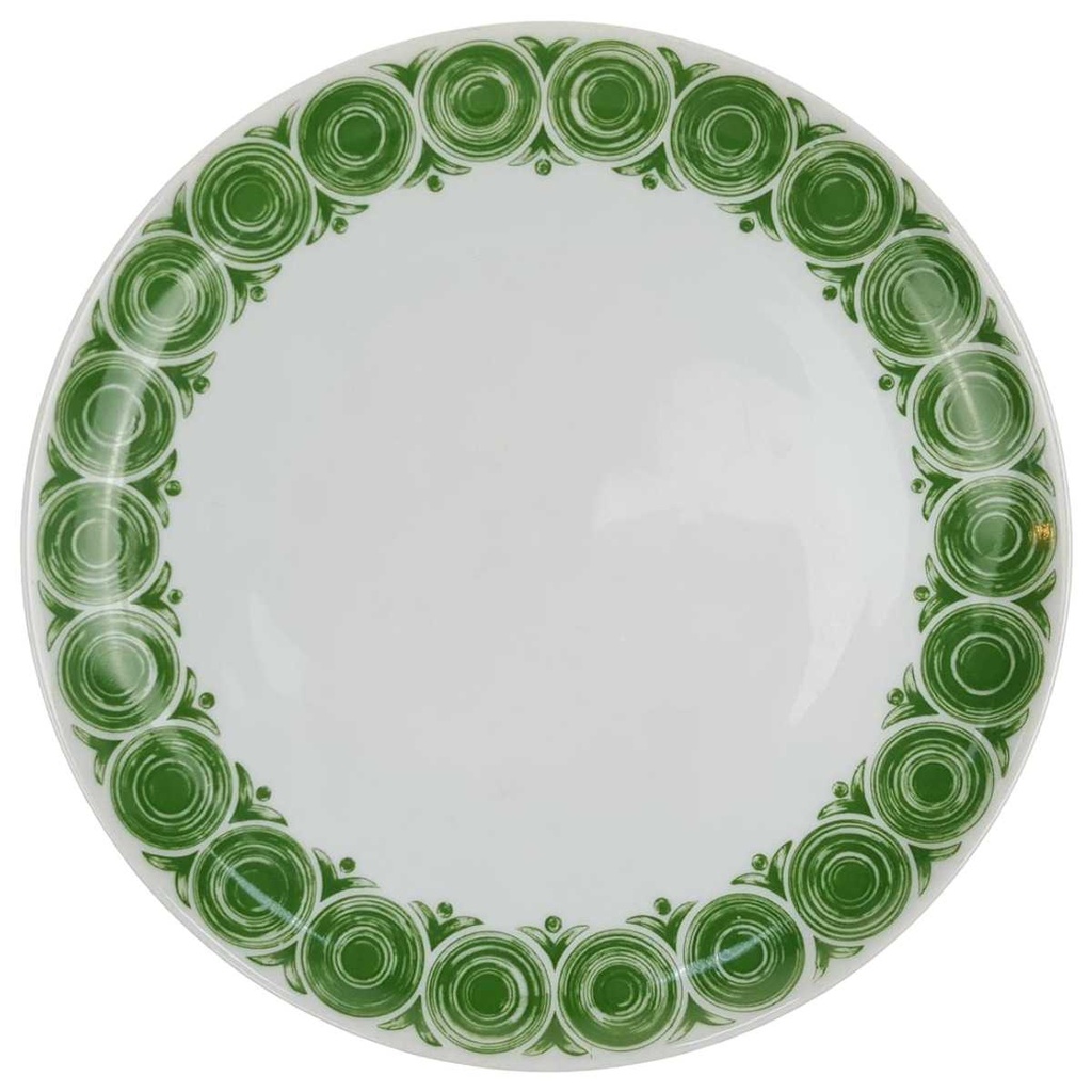 Kuchenteller Dessertteller 19,3 cm Arzberg Donau Dekor grüne Kreise Grün gebraucht - gut