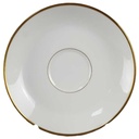 Untertasse für Kaffee Goldrand 14 cm Zeh Scherzer Rillenrelief 1750