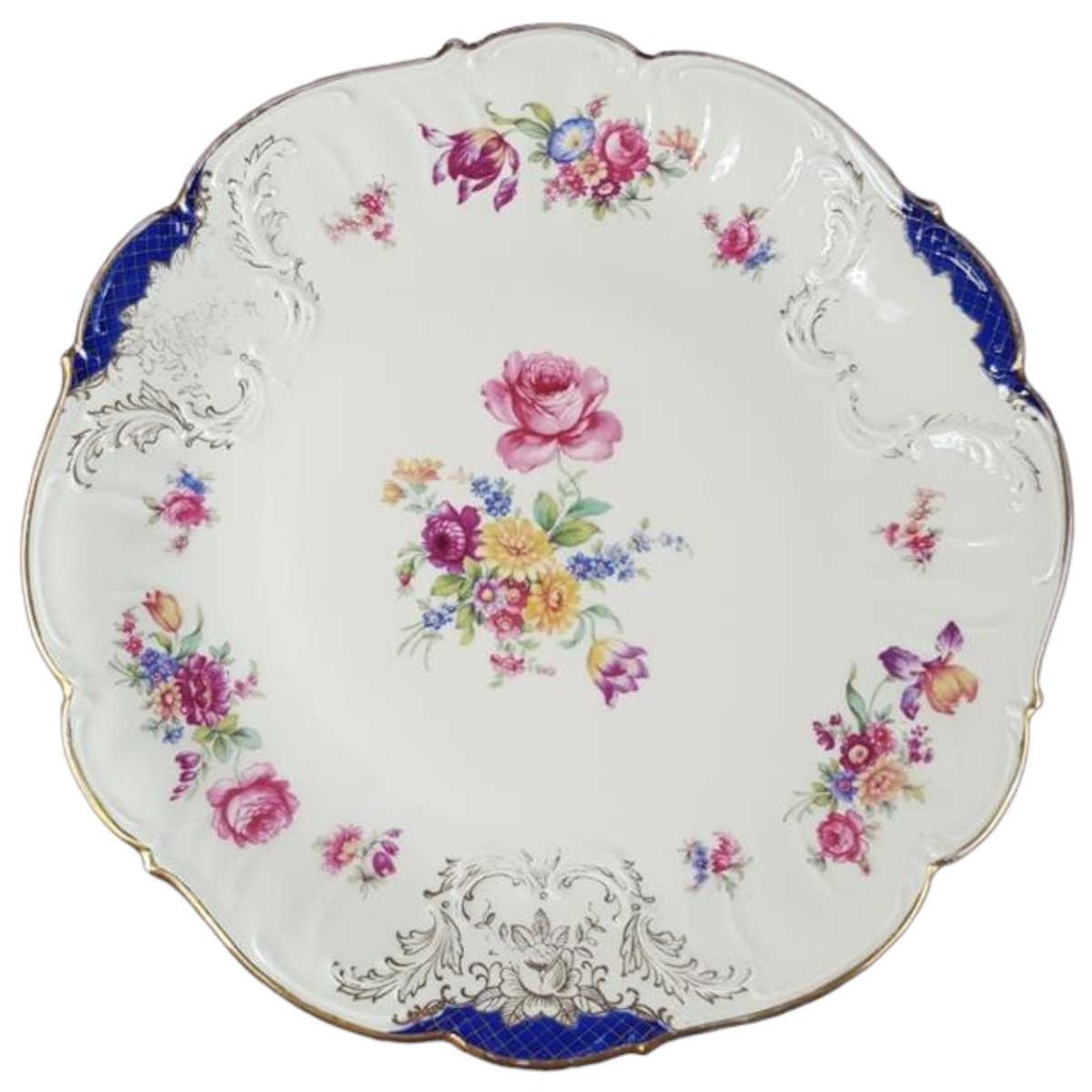 Servierplatte Servierteller Prunkteller Winterling Blumen Bavaria gebraucht - akzeptabel