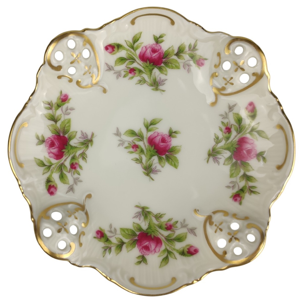 Schale mini Golddekor 10,3 cm Rosenthal Moliere Moosrose 2984 Elfenbein Beige gebraucht - sehr gut