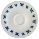 Untertasse für Kaffee 15,2 cm Krautheim Sissy blau gelbe Blumen echt Kobalt gebraucht - sehr gut