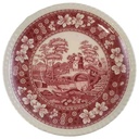 Untertasse für Suppe 17,9 cm Spode Copeland Pink Tower Rot gebraucht - gut
