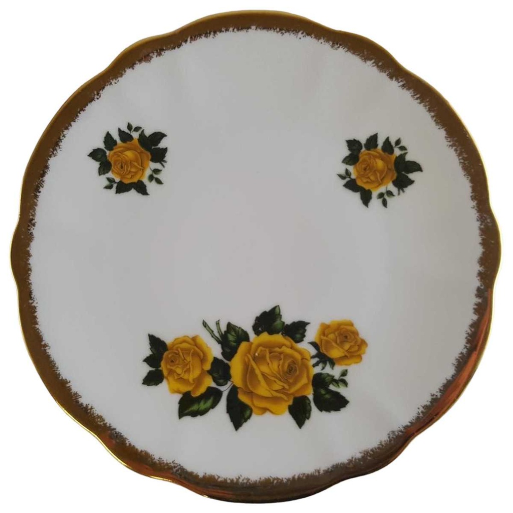 Kuchenteller Dessertteller Frühstücksteller 20 cm Schaller Rheinpfalz Rosendekor gebraucht - sehr gut