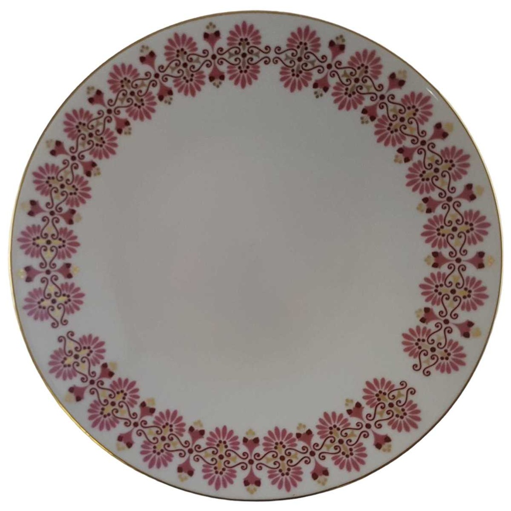 Suppenteller 22,3 cm Graf von Henneberg Pink Gold gebraucht - gut