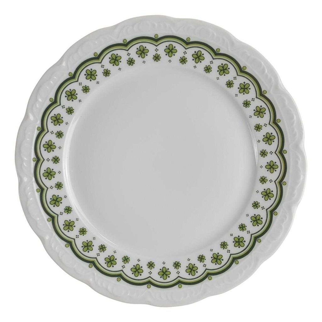 Kuchenteller Dessertteller 19,8 cm Mitterteich Form 110 Streublume grün gebraucht - gut