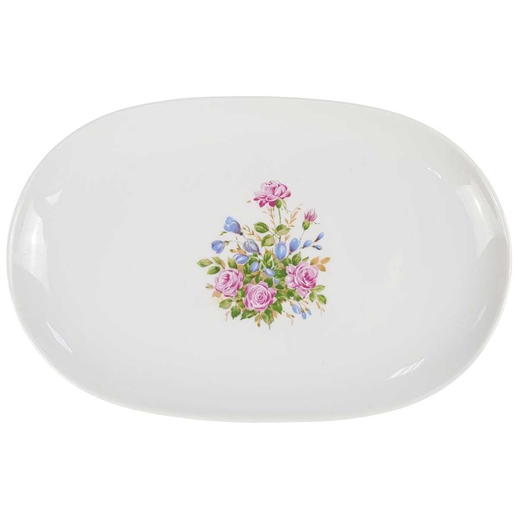 Servierplatte 32x20,8 cm Melitta Blumendekor Bunt Blumen gebraucht - sehr gut
