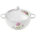 Ragoutterrine Servierschüssel 1,3 L Melitta Blumendekor Bunt Blumen gebraucht - gut