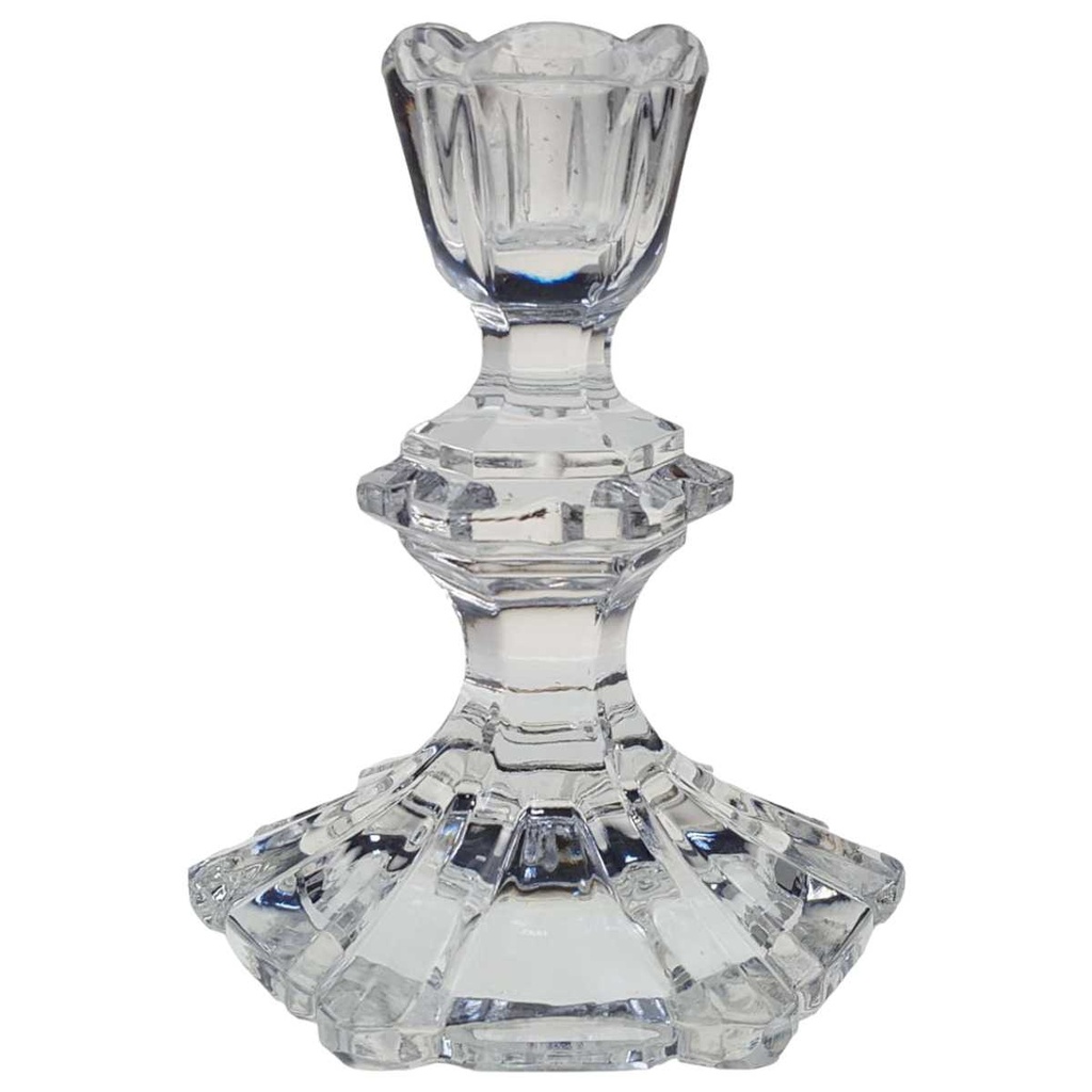 [98370] Kerzenhalter für Stabkerzen H 12 cm Sudety Transparent