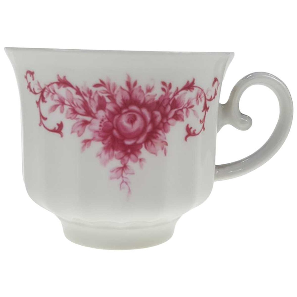 Kaffeetasse Seltmann Weiden Relief Pinke Blume gebraucht - sehr gut