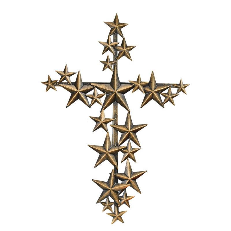 Wanddeko Eisen Kreuz Sterne