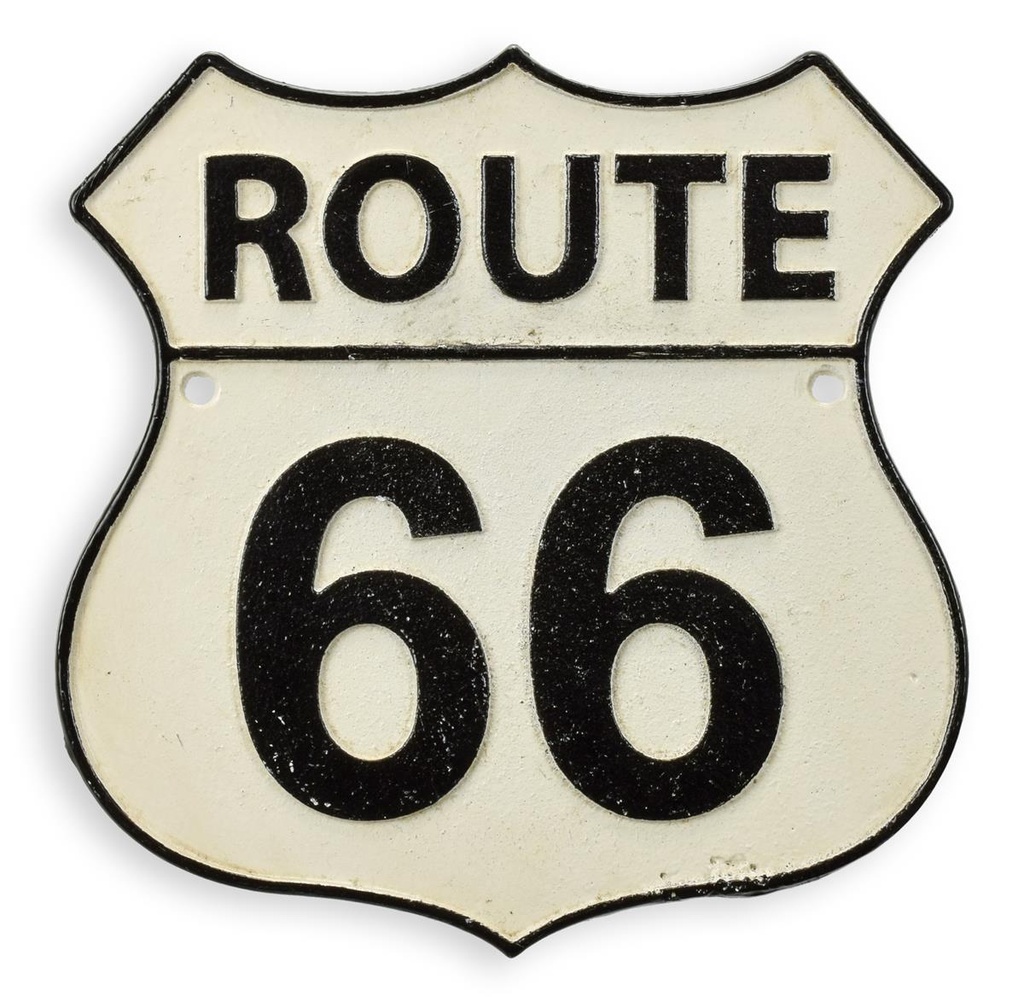 Wandschild Wandplakette Gusseisen Route 66