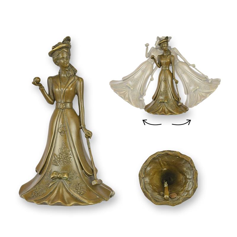 Tischglocke Bronze Golferin