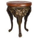 Bronzeoptik Hocker Blumentisch Beistelltisch H 39,8 D 32,5 cm Gusseisen