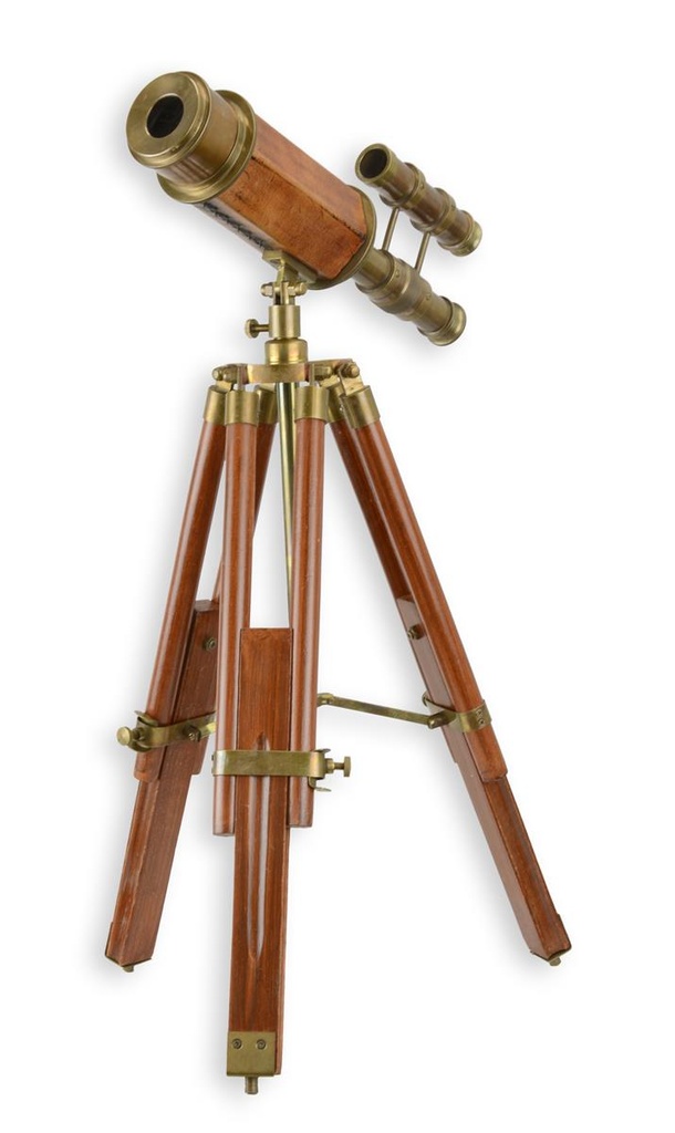 Teleskop Messing Holzstativ