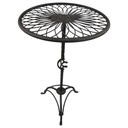 Tisch Rund Antik-Stil Schwarz Eisen H 70-D 40 cm