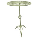 Tisch Eisen Rund Antik-Stil weiß H 70-D 40 cm