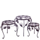 Metall Blumenhocker Set/3 Großer Hocker #63908