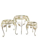 Metall Blumenhocker Set/3 Großer Hocker #63909