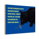 Holzschild 12x18 cm Menscch oder Maus Katze Tier Haustier