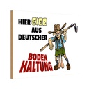 Holzschild 12x18 cm Hier Eier aus deutscher Bodenhaltung Dekoration