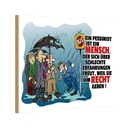 Holzschild 12x18 cm Pessimist schlechte Erfahrungen Spruch Zitat