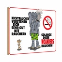 Holzschild 12x18 cm Nichtraucher verstehen sich mit Spruch Zitat