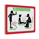 Holzschild 12x18 cm WC-Gebrauchsanweisung Warnschild Hinweisschild