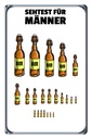 Holzschild 18x12 cm Alkohol Sehtest für Männer Bierflaschen