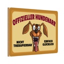 Holzschild 12x18 cm Hund Offizieller Hundenarr glücklich Tier Haustier