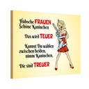 Holzschild 12x18 cm Hübsche Frauen schöne Kaninchen Spruch Zitat