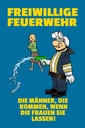 Holzschild 18x12 cm Freiwillige Feuerwehr Männer Frauen