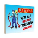 Holzschild 12x18 cm Elektriker nicht alle Helden Beruf Arbeit