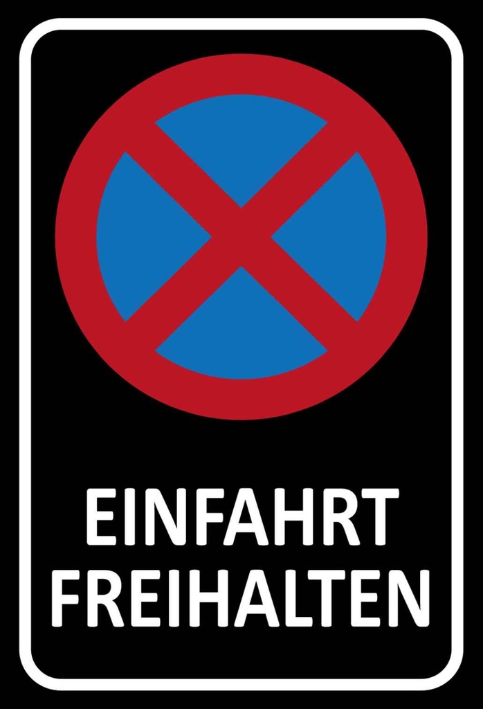 Holzschild 18x12 cm Einfahrt freihalten Warnschild Hinweisschild