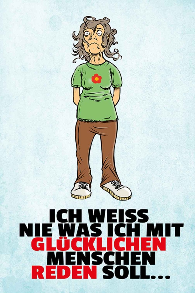 Holzschild 18x12 cm weiß nie was ich mit glücklichen Spruch Zitat