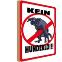 Holzschild 18x12 cm Kein Hundeklo Tiere Tier Haustier