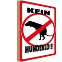 Holzschild 18x12 cm Kein Hundeklo Tiere Hund Warnschild Hinweisschild