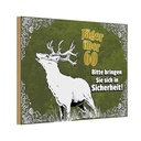 Holzschild 12x18 cm Jäger über 60 bringen Sie sich in Spruch Zitat