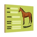 Holzschild 12x18 cm Pferd Thrakener Name Besitzer Rasse Tier Haustier