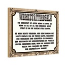 Holzschild 12x18 cm Werkstattregeln Werkstatt offen Auto Garage