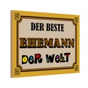 Holzschild 12x18 cm der beste Ehemann Welt Familie Freunde