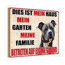 Holzschild 12x18 cm Hund dies ist mein Haus Garten Tier Haustier