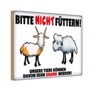 Holzschild 12x18 cm bitte nicht füttern Tiere krank